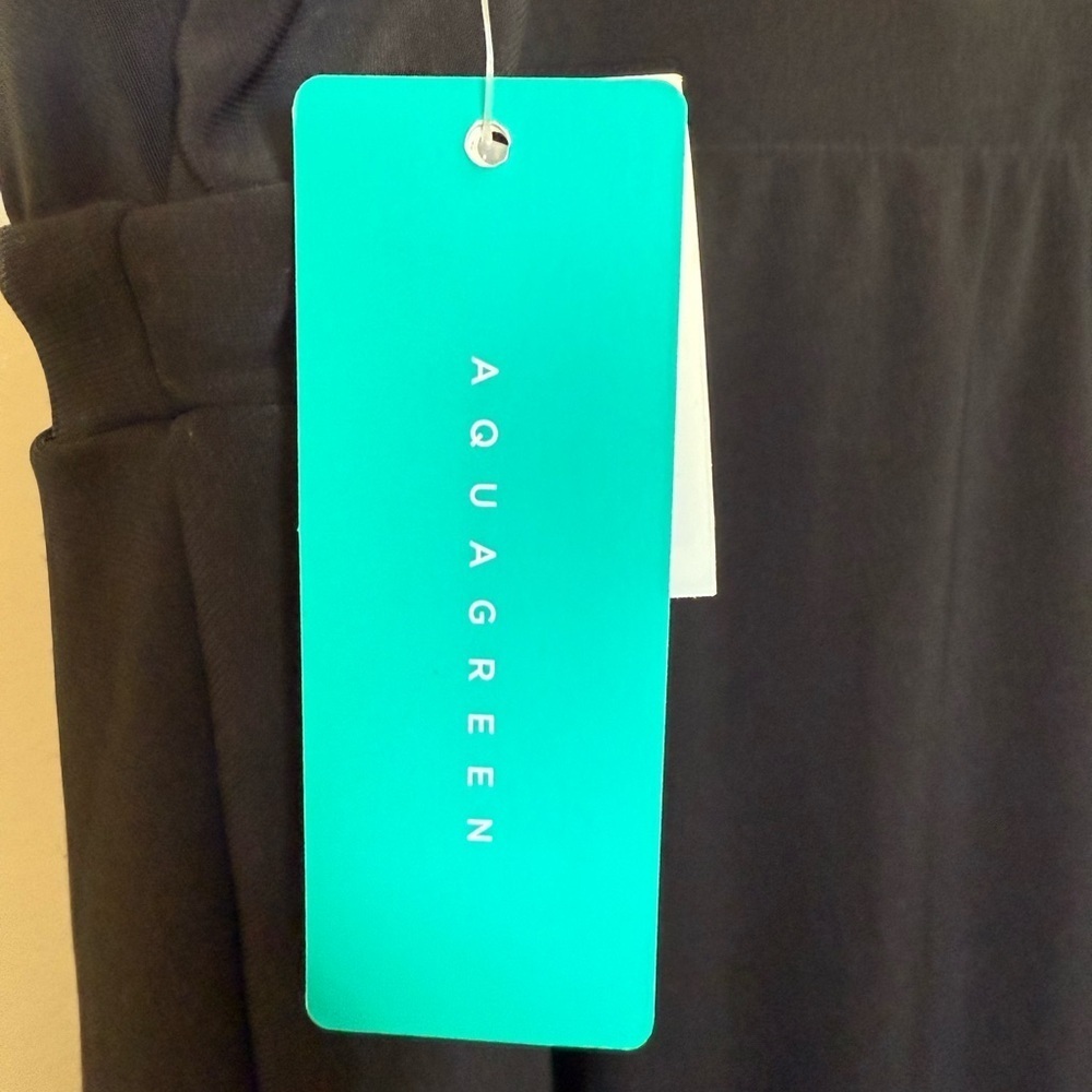 NWT Black Aqua Green Adjustable Strap Swim Dress in Size 16W - Picture 10 of 11